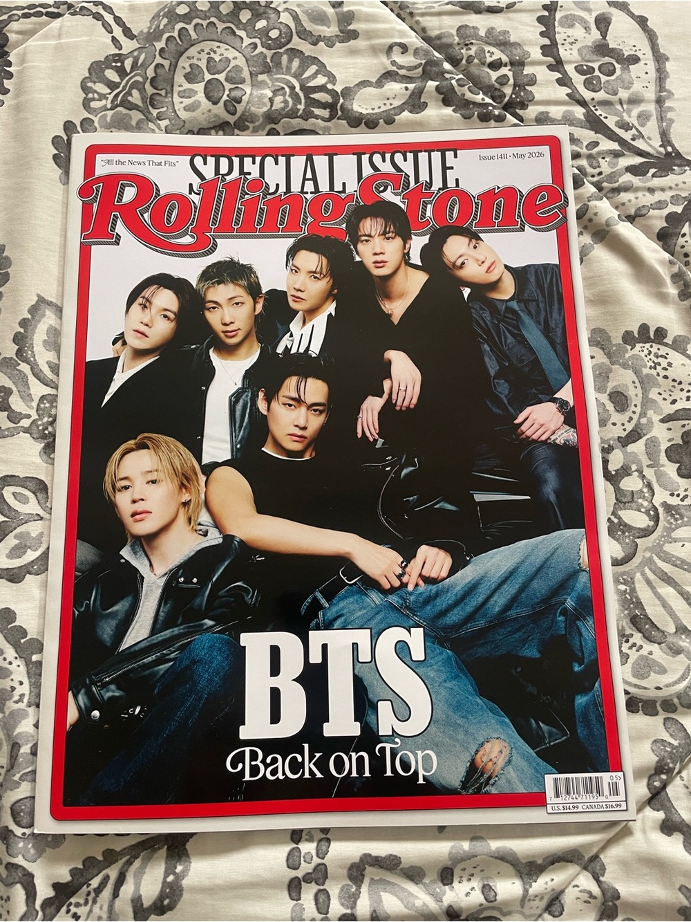 the Rolling Stone Red White Black BTS Cover
